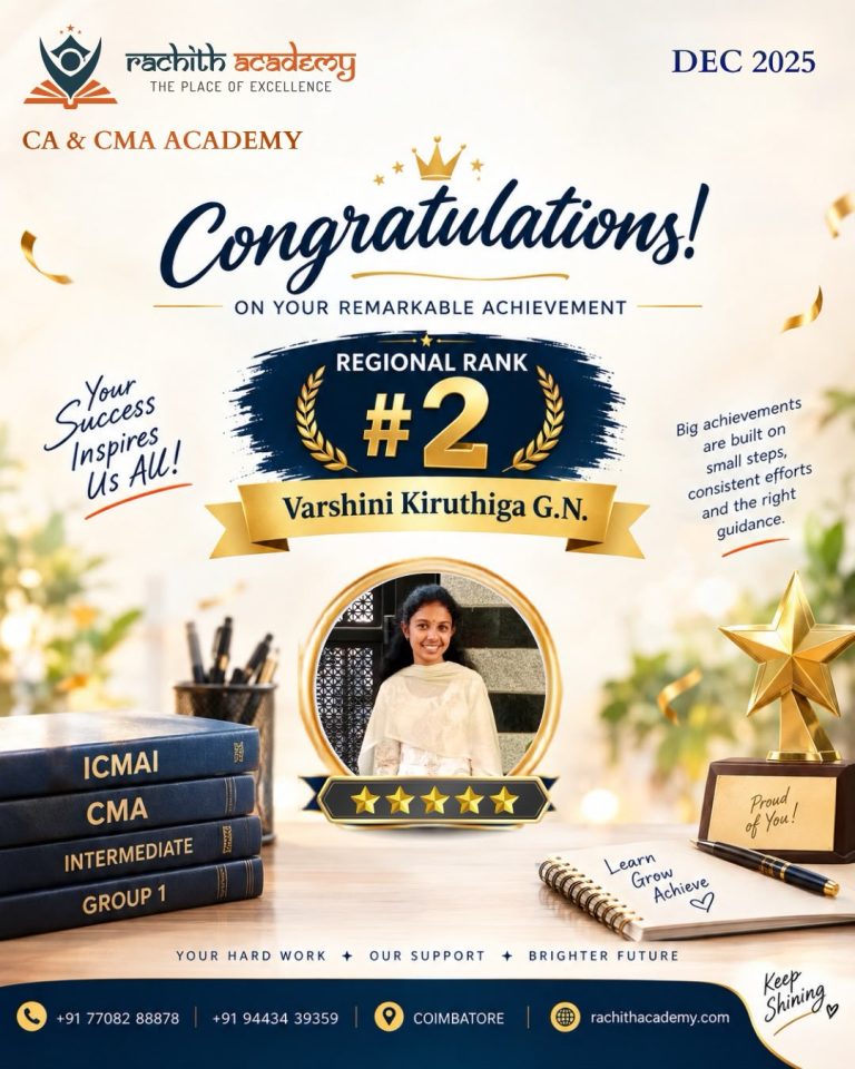 Rachith Academy Student Rank Holder